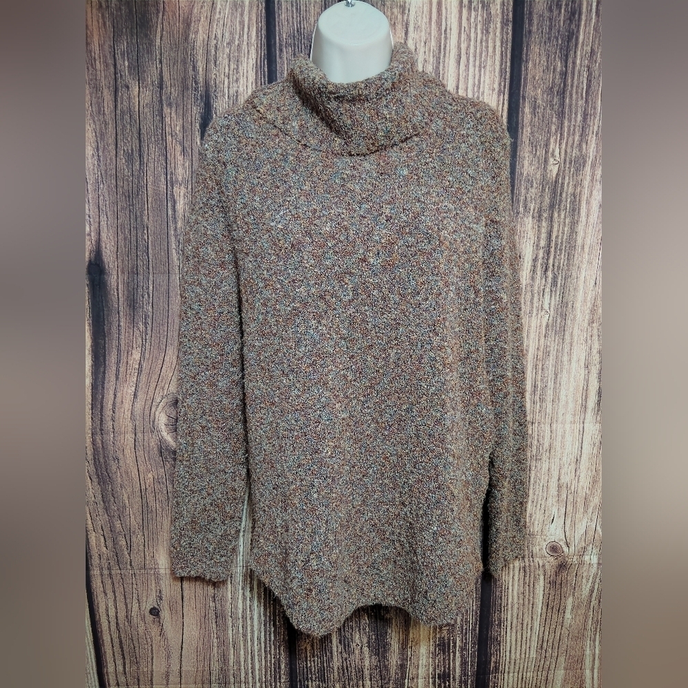 Natural Reflections Cozy Colorful Turtleneck Sweater Size Small!